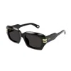 Chloé Rectangle Acetate Sunglasses In Black