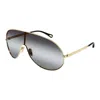 Chloé Chloe Mask Sunglasses Ch0283 S 001 In Gold