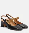 Chloé Charms 55 Chain-embellished Leather Pumps In Black