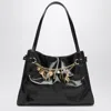 Chloé Black Shoulder Bag With Metallic Charms And Chain Details In Leather Woman In Black