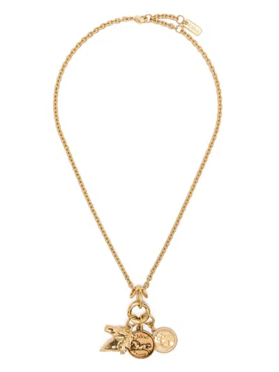 Chloé Charms Necklace In Gold