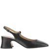Chloé Charms 55 Chain-embellished Leather Pumps In Black