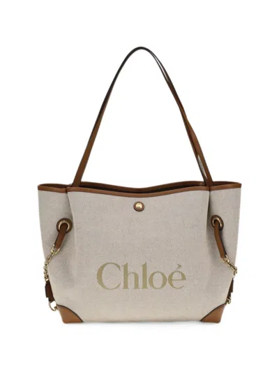 Chloé Chloè  Clover Shopping Bag In Luggage