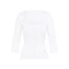 Chloé Fitted White Cotton Deep-neck Cardigan In White