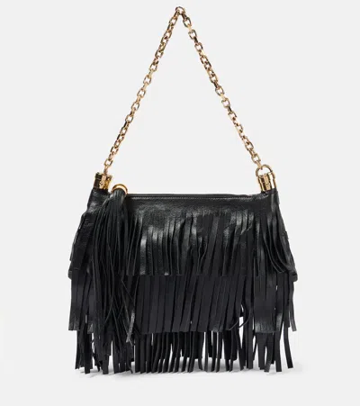 CHLOÉ CHLOÉ CHLOÉ FOULARD FRINGED LEATHER SHOULDER BAG