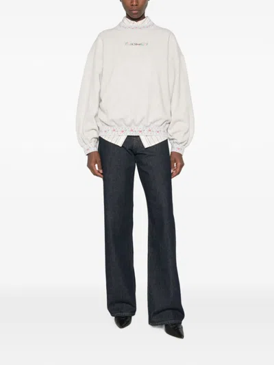 Chloé Chloè Grey 100% Cotton Sweaters