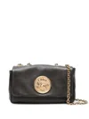 Chloé Chloe Black Leather Heritage Shoulder Bag In Brown