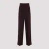 Chloé Suits Pant With Waist Pleats Trousers Bordeaux In Brown