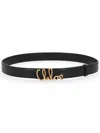 Chloé Iconic Leather Belt Adjustable Length In Black
