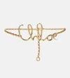 Chloé Iconic Embellished Gold-tone Belt In Gold