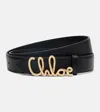 Chloé Iconic Embellished Leather Belt In Black