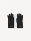Chloé Iconic Logo Lambskin Gloves In Black