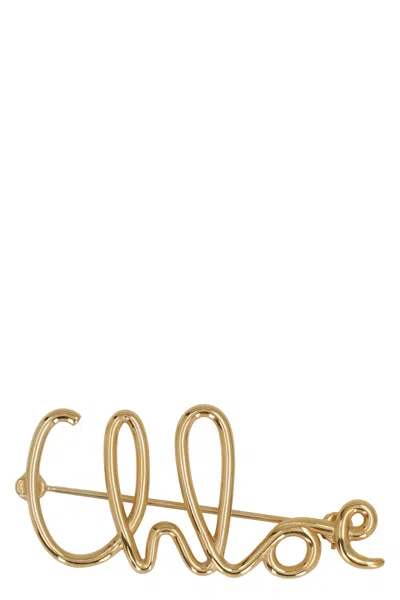 Chloé Iconic Brooch In Gold