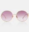 Chloé Iconic Round Sunglasses In Gold