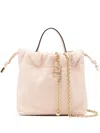 Chloé Icons Leather Bucket Bag Chain Strap Handle In Pink