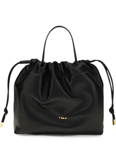 Chloé Icons Leather Clutch In Black
