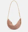 Chloé Icons Small Suede Shoulder Bag In Pink