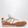 Chloé Kick Brown Sneaker With Logo Patch On The Tongue And Logo Lettering On The Back In Fabric And Suede  In Multi