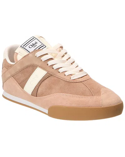 Chloé Kick Leather & Suede Sneaker In Brown