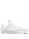 Chloé Kick Low-top Leather Sneakers With Mesh Inserts