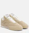 Chloé Quilted Low-top Lace-up Rubber Shoes In Sand