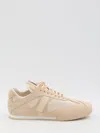Chloé Kick Leather And Suede-trimmed Mesh Sneakers
