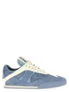 Chloé Kick Leather And Mesh Sneakers In Blue