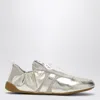 Chloé Sneakers Elasticated Trim Metallic Finish Pull Tab In Animal Print