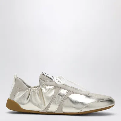 Chloé Kick Sneakers In Palladium Metallic Finish