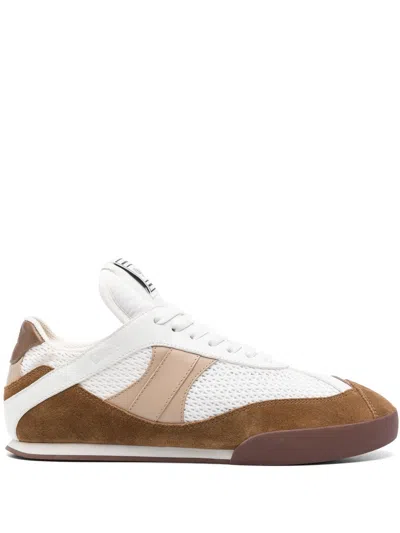 Chloé Chloè Chloè Kick Suede And Recycled Tissue Sneakers In Brown