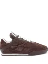 Chloé Chloe Kick Quilted Suede Sneakers In Brown