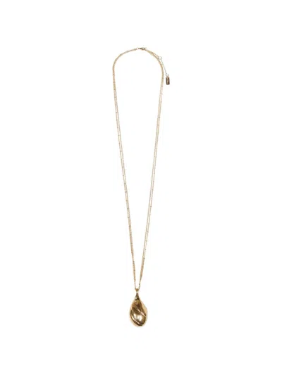 Chloé Mirror Necklace In Gold