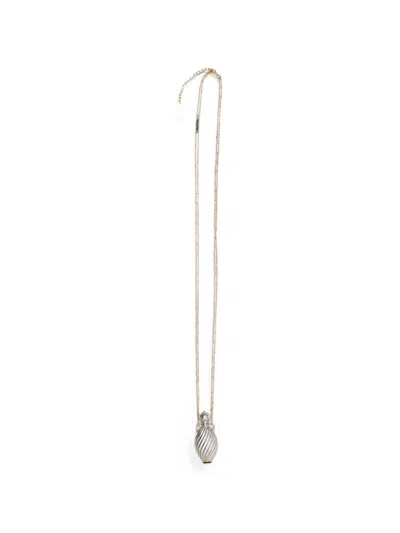 Chloé Mirror Necklace In Metallic