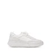 Chloé Nama Embroidered Suede And Recycled Mesh Sneakers In White