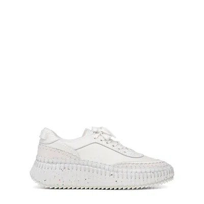 CHLOÉ CHLOÉ CHLOÉ NAMA SNEAKERS WITH TEXTURED SOLE AND CALF LEATHER UPPER
