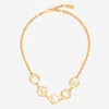 Chloé Black Calf Leather Bos Taurus High-waist Belt In Gold