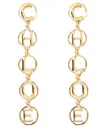 Chloé Script Dangling Earrings In Orange