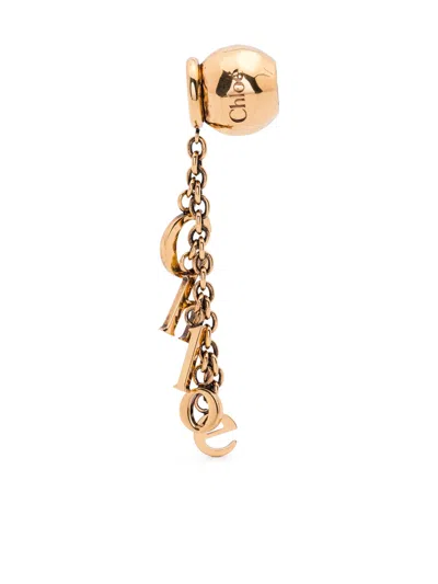 Chloé Sphere Letters Bracelet Bag Charm In Gold
