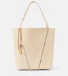 Chloé Spin Large Leather Tote Bag In Neutral
