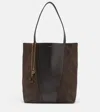 Chloé Spin Leather And Suede Tote Bag In Brown