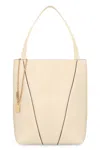 Chloé Spin Large Leather Tote Bag In Neutral
