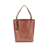Chloé Spin Leather Shoulder Bag In Brown