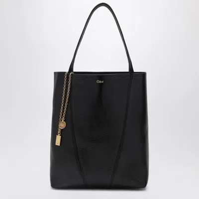 Chloé Spin Medium Tote Bag In Black