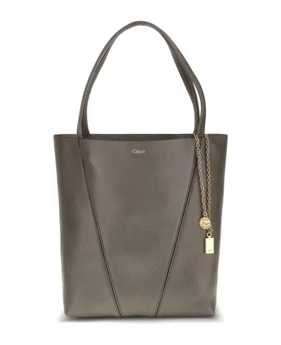 Chloé Chloe Spin Medium Tote In Gray