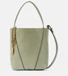 Chloé Spin Small Leather Tote Bag In Green