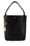 Chloé Spin Small Leather Tote In Black