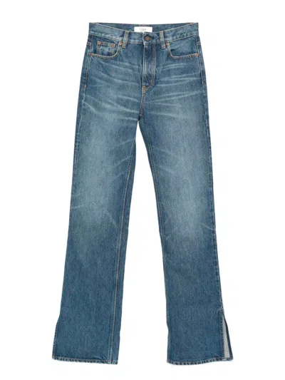 Chloé Straight-leg Organic Cotton Indigo Jeans In Blue