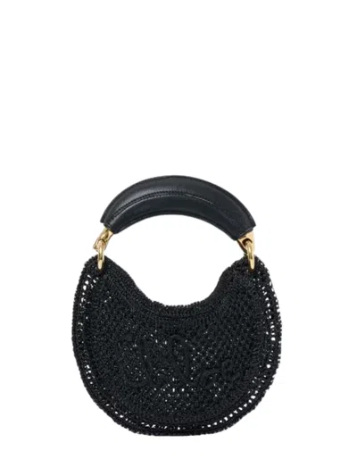 Chloé Black Raffia Mini Summer Banana Handbag