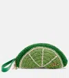 Chloé Chloe Tropicus Lime Braided Waxed Cord Clutch In Green