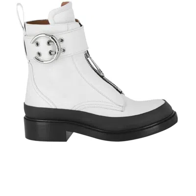 Pre-owned Chloé Chloe Wmns Roy Leather Ankle Boot 'natural White' | Women's Size 38.5